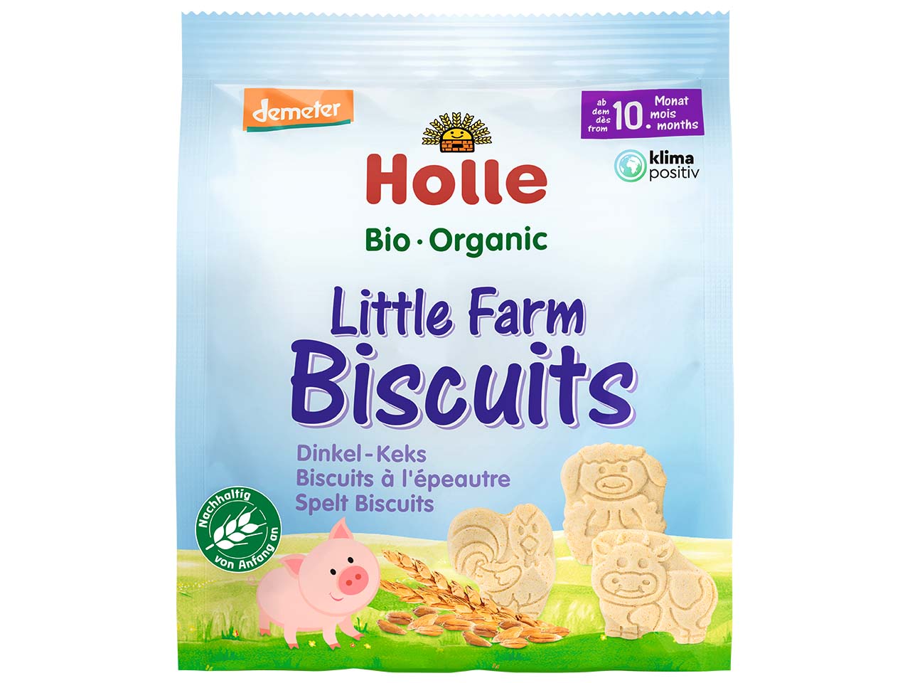 Holle Bio-Dinkel-Kekse "Little Farm Biscuits", ab 10. Monat, 100 g