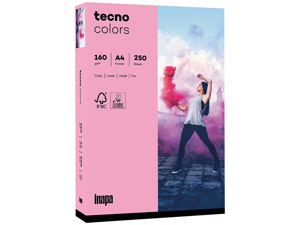 250 Blatt inapa Farbiges Kopierpapier 'tecno colors' 160g/m² , rosa