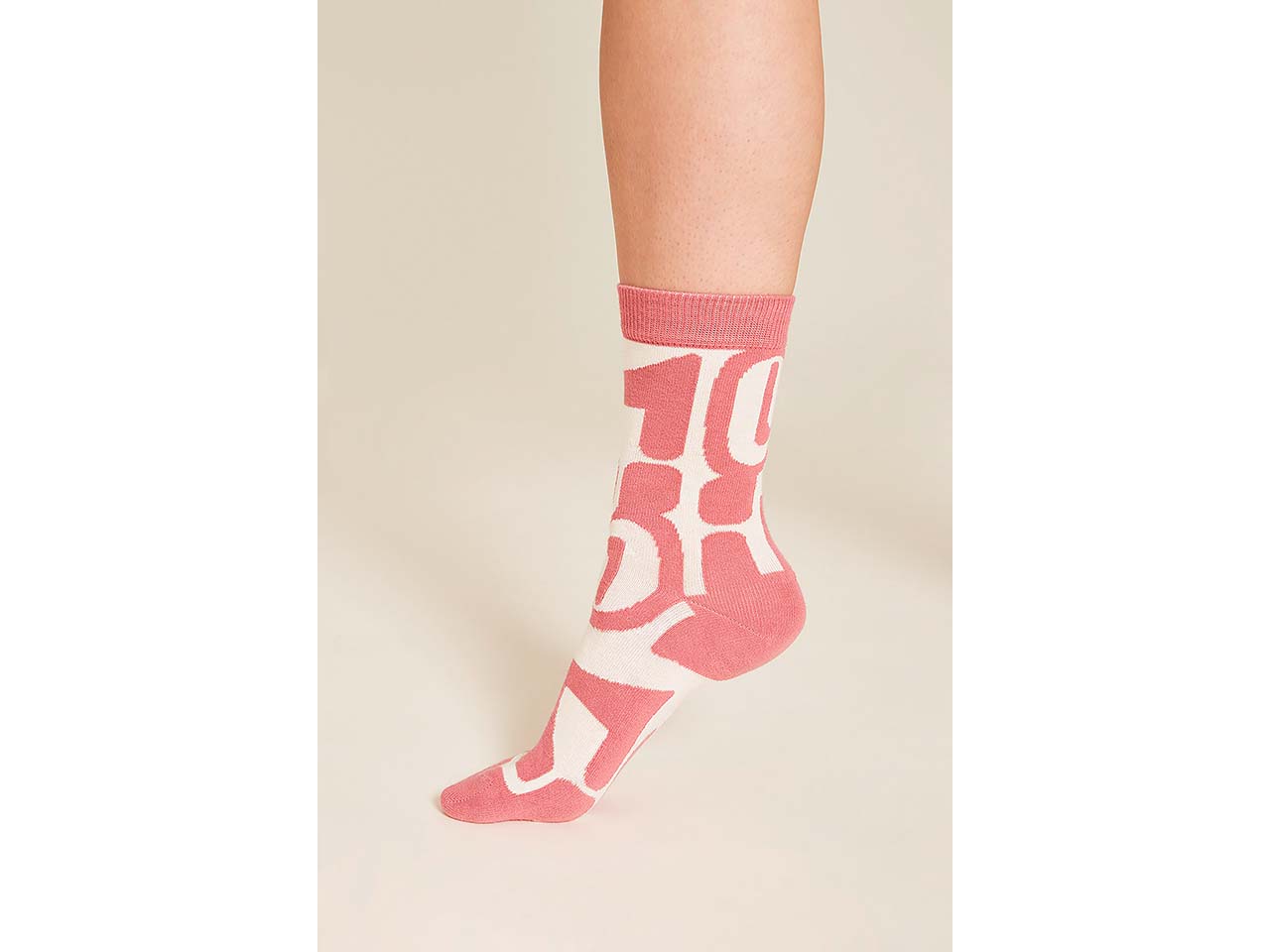 tranquillo Bio-Socken "ABSTRACT", rose wine, Gr. 35/38