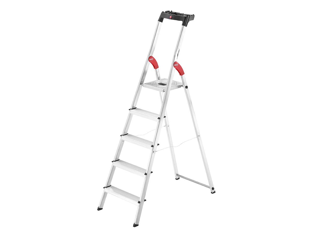 Hailo L60 StandardLine, Alu-Sicherheits-Stehleiter, 5 Stufen