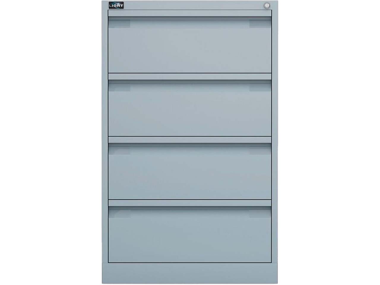 BISLEY Karteischrank "KS 24" zweibahnig, 4 Schubladen, DIN A5, B57xT62xH915cm, lichtgrau