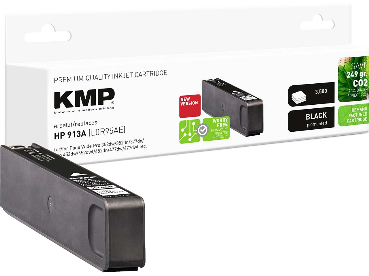 KMP Tintenpatrone ersetzt hp L0R95AE, Nr. 913 schwarz