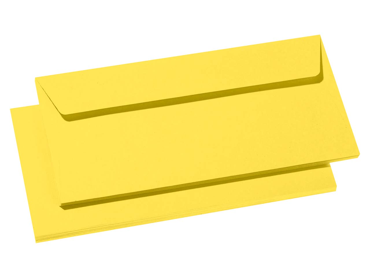 20 Clairefontaine Briefumschläge 'Pollen' DL, Haftklebung, o. Fenster 120 g/m² gelb