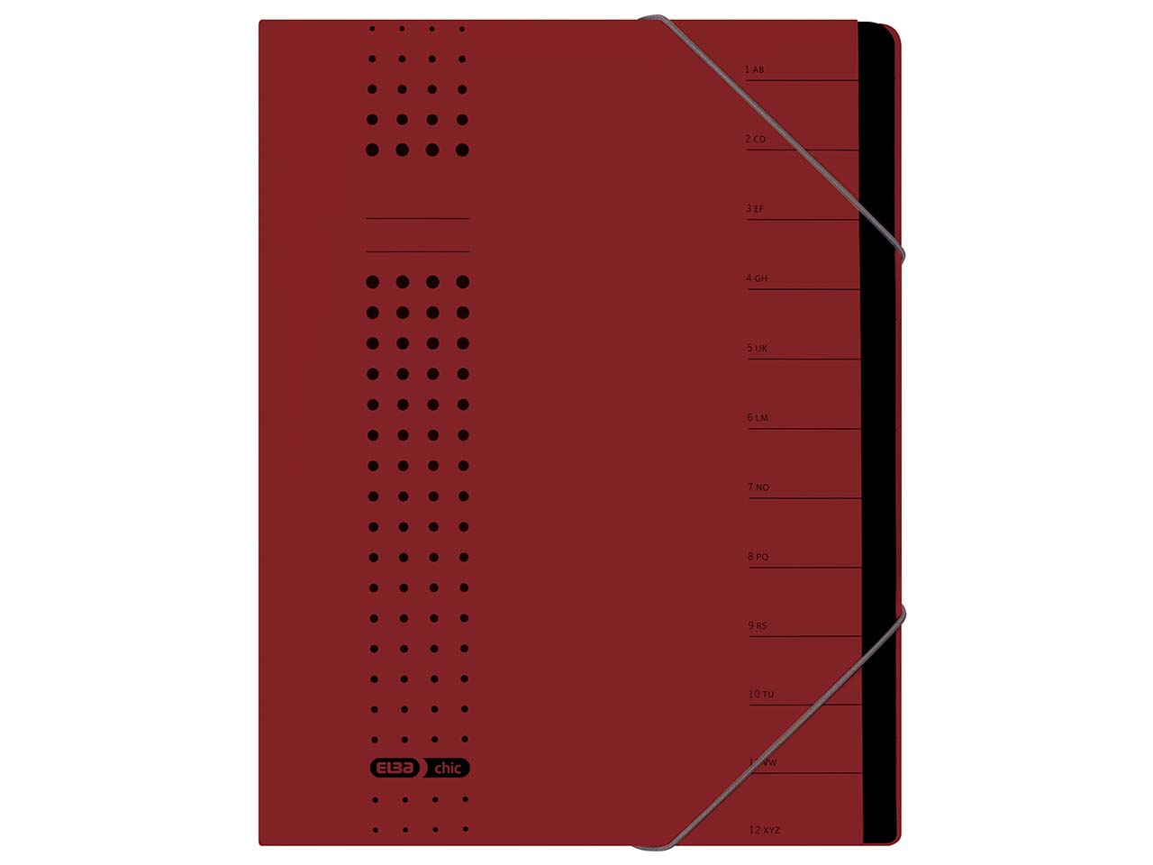 ELBA Ordnungsmappe 'chic'12 Fächer bordeaux