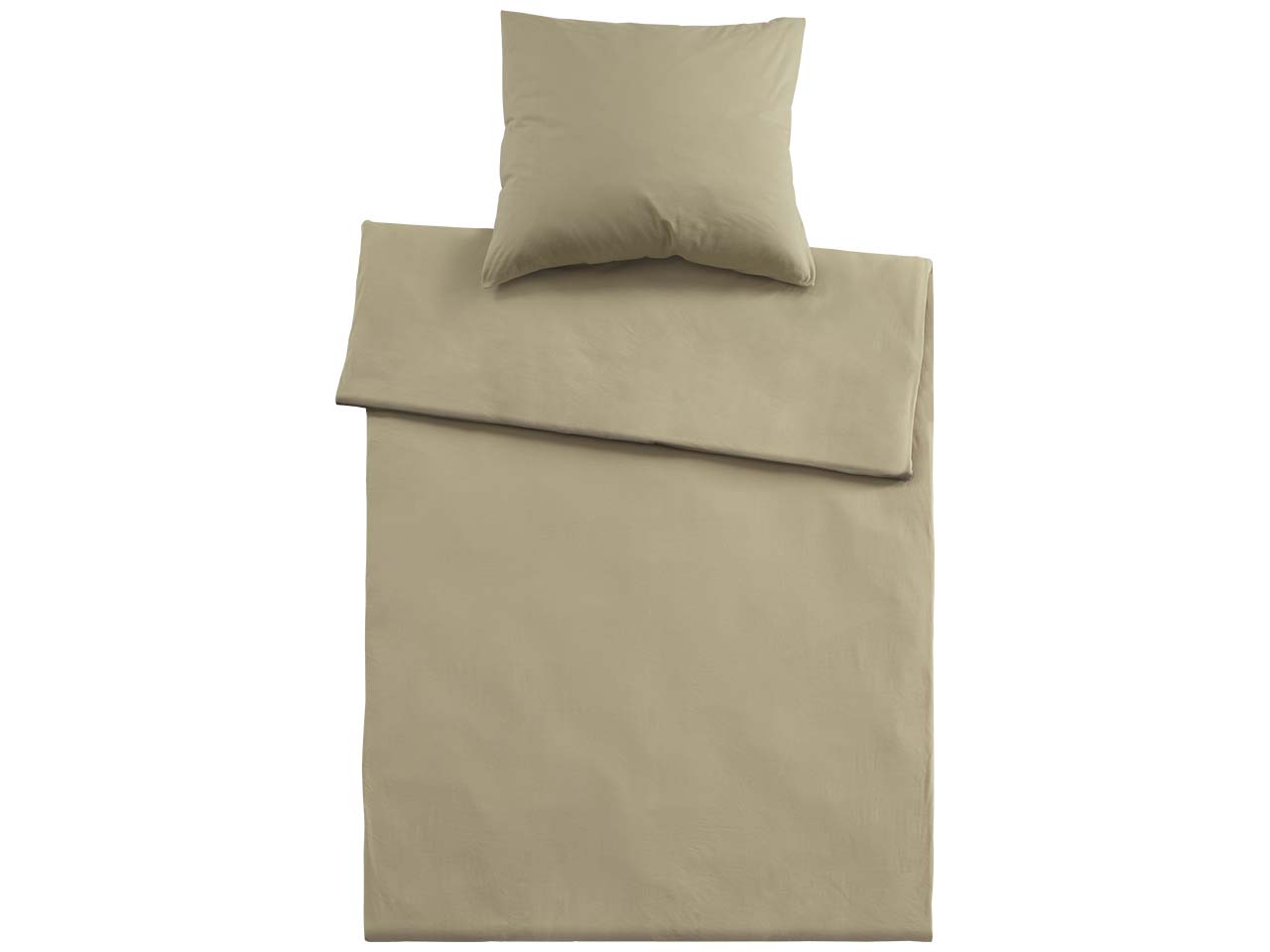 Bettwäsche "Single Jersey" aus Bio-Baumwolle 80 x 80 cm,/135 x 200 cm, schlamm