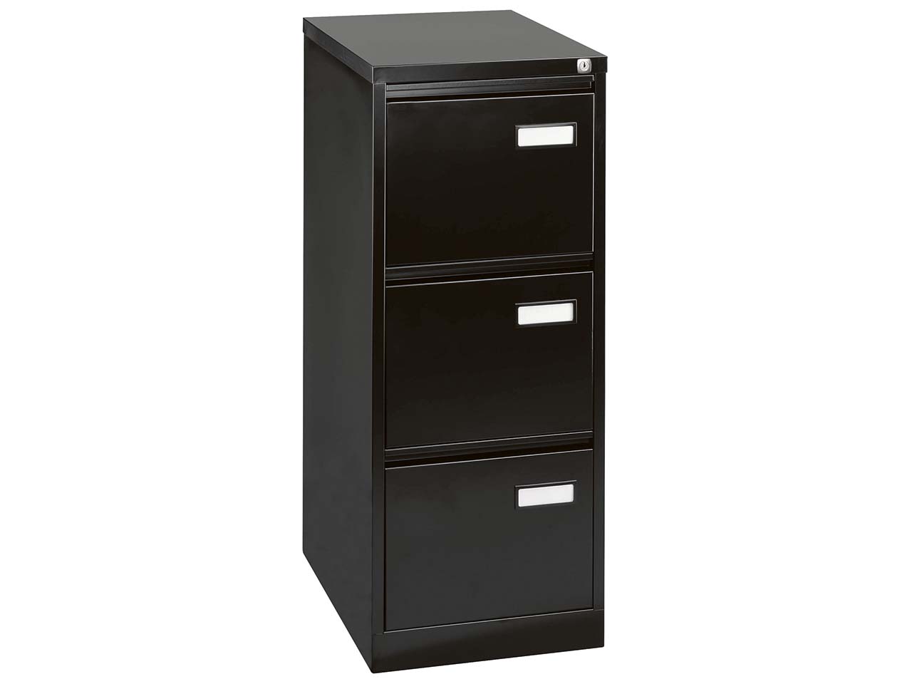 HR-Schrank 3s 1b schwarz (RAL 9005) (BxHxT) 41,3x101,6x62,2cm