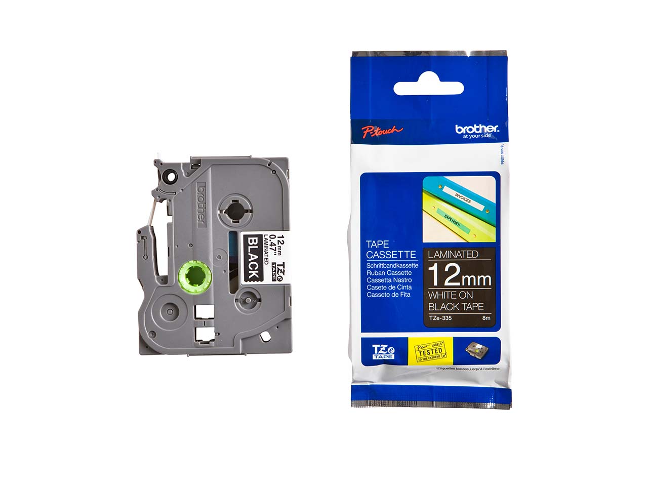P-Touch Beschriftungsband 'TZe 335' schwarz/weiß
