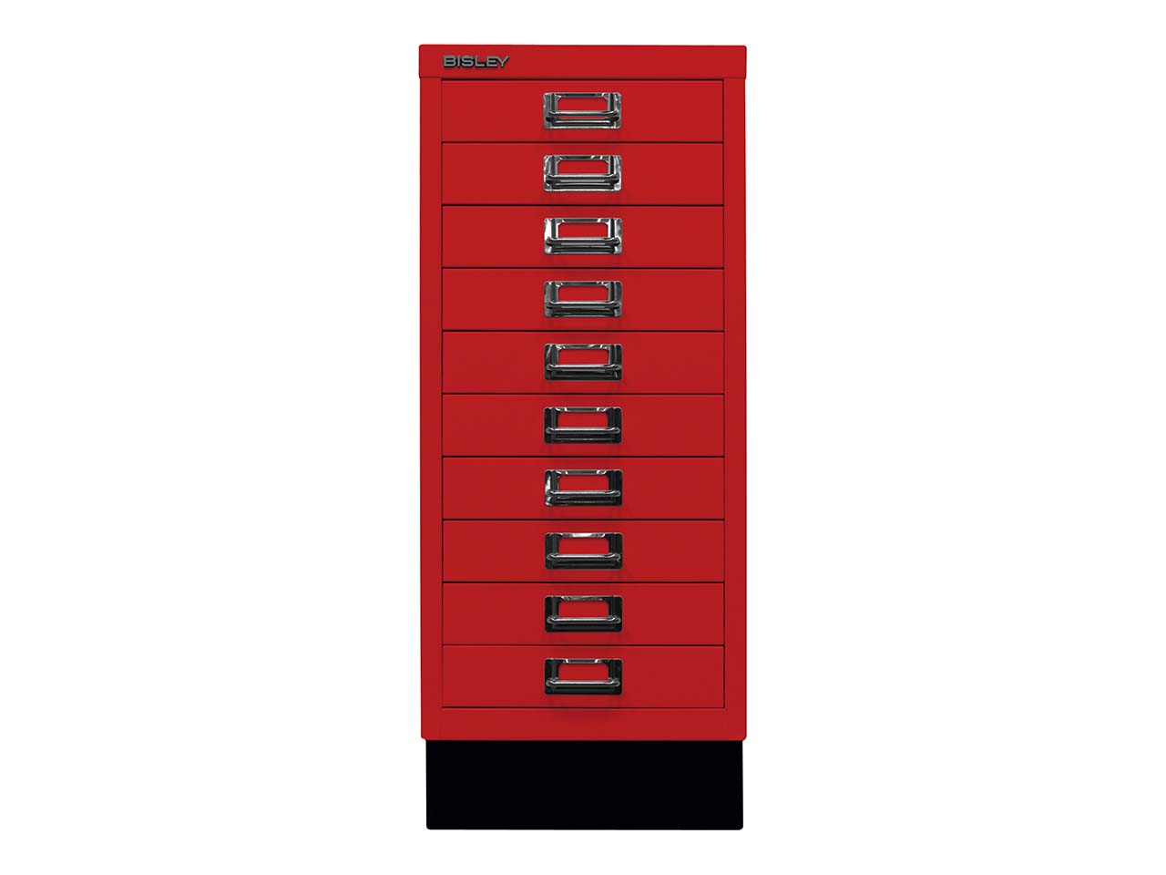 BISLEY Schubladenschrank "MultiDrawer" DIN A4 mit 10 Schubladen kardinalrot
