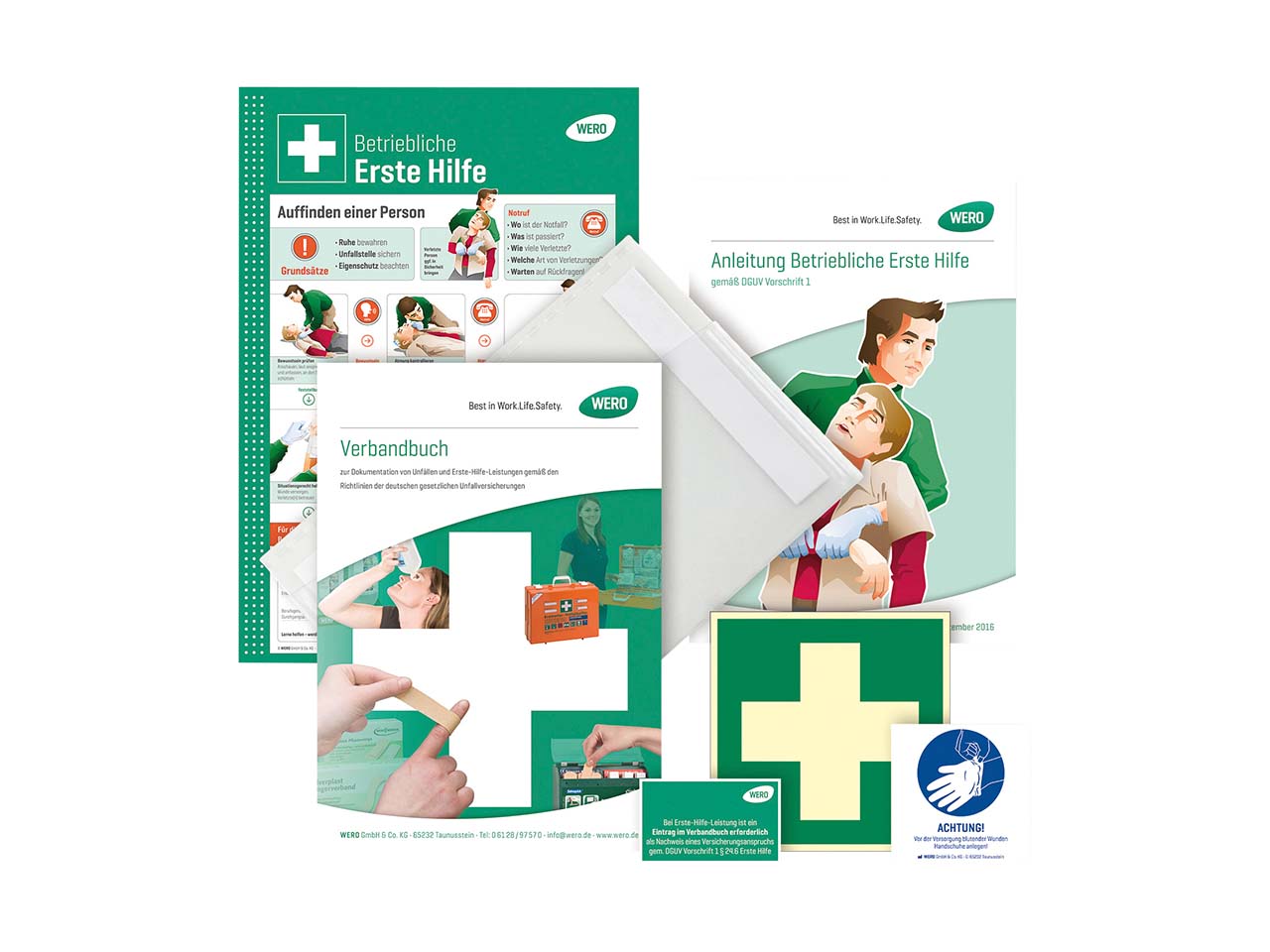 WERO Basis-Set "Verbandstelle" mit Anleitungen und Kennzeichnungen