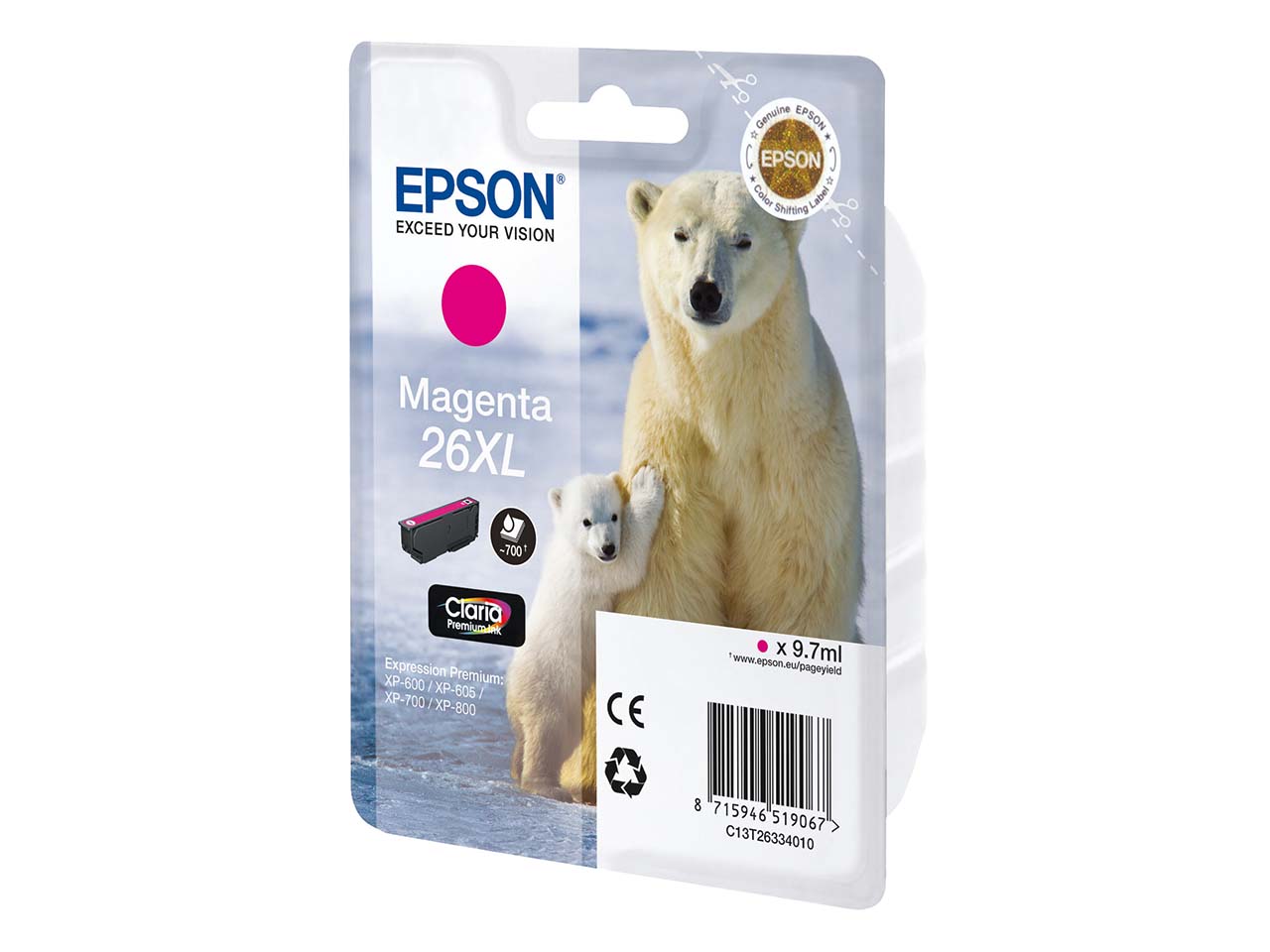 Epson Tintenpatrone 26 XL magenta
