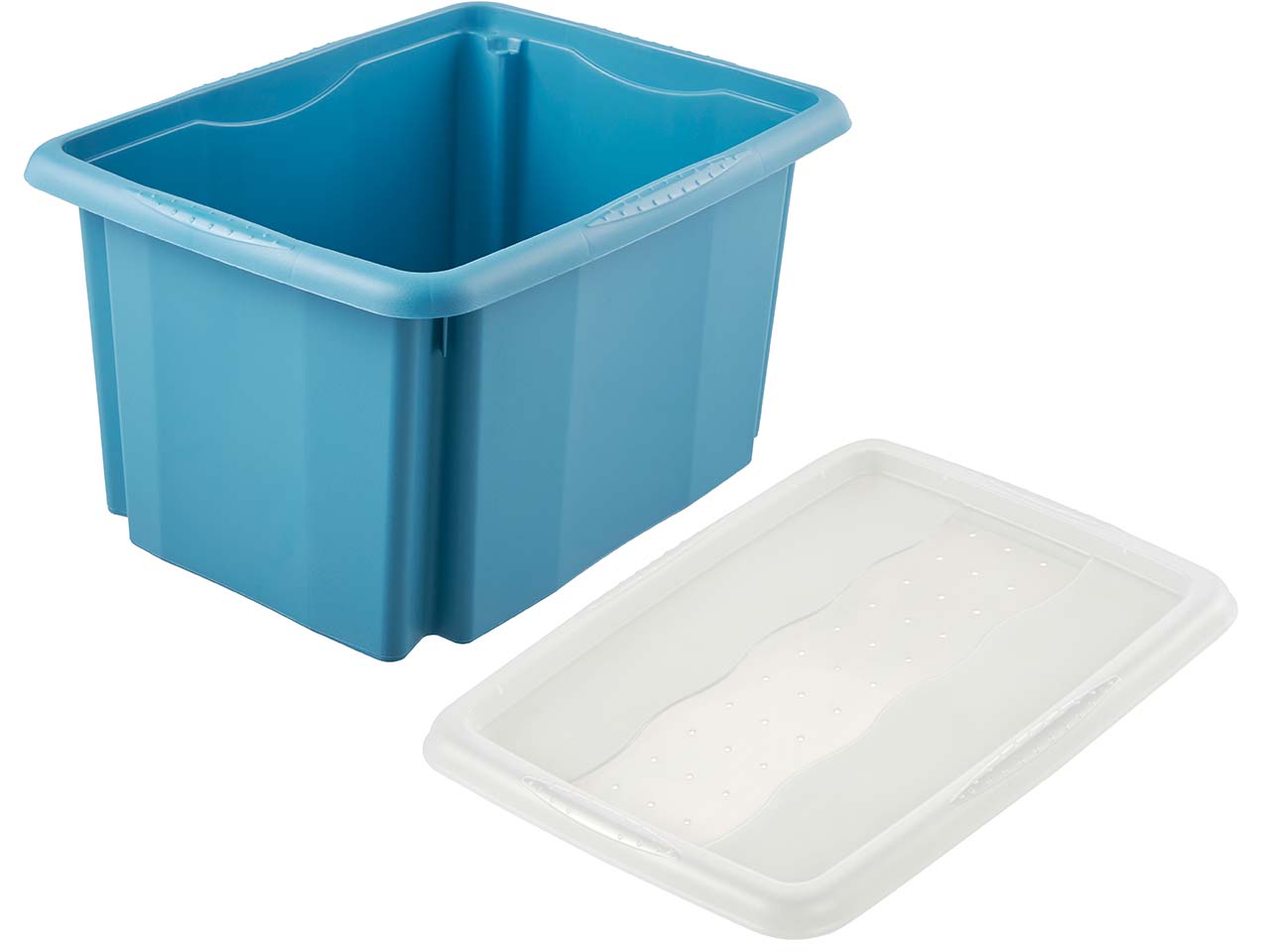 keeeper Aufbewahrungsbox "Emil Eco Line" mit Deckel "Emilia", 38x28,5x20,5 cm, 15 l, blau