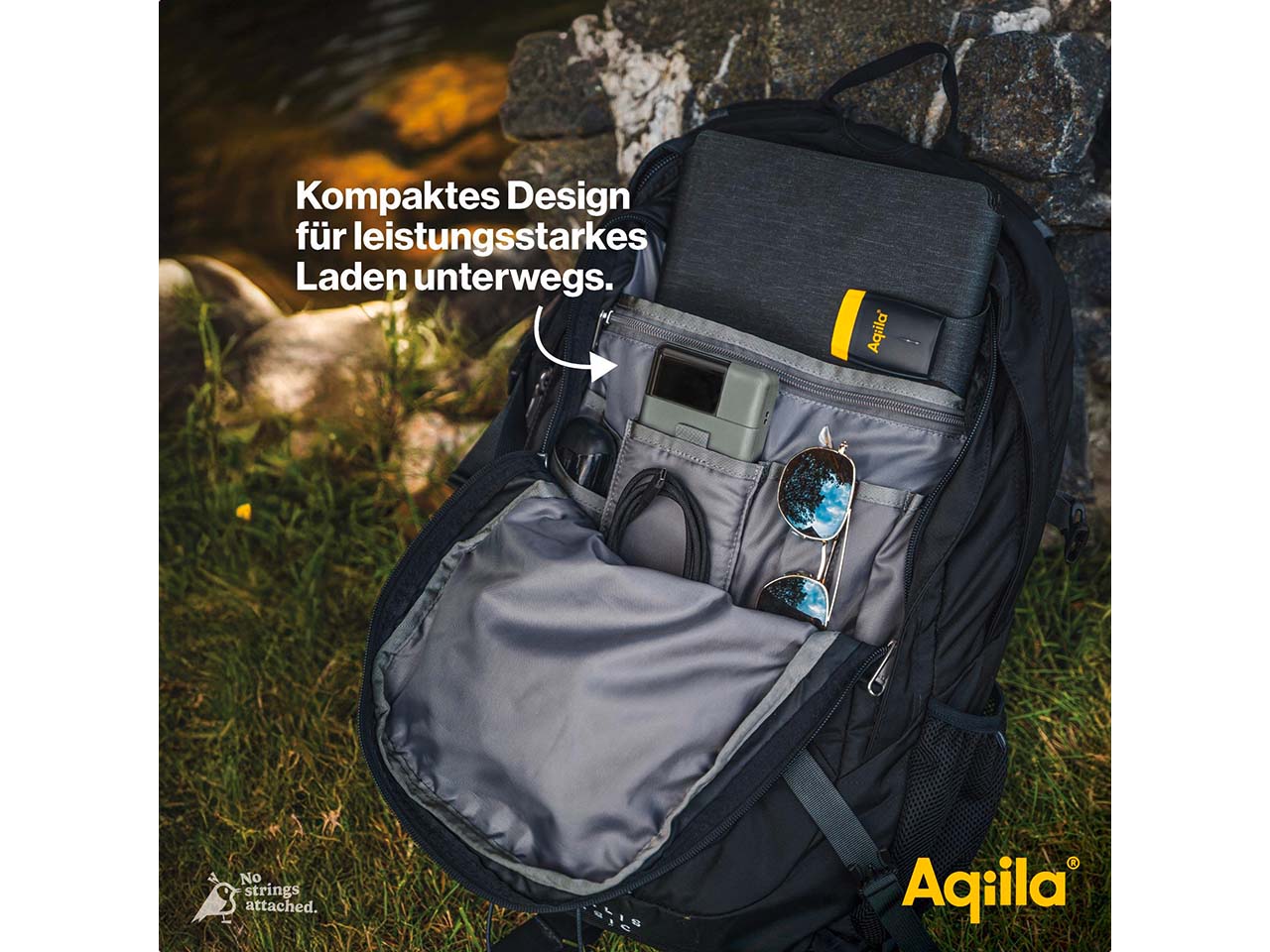 Aqiila Powerbank "Powerbird B20+" 20.000 mAh, moosgrün