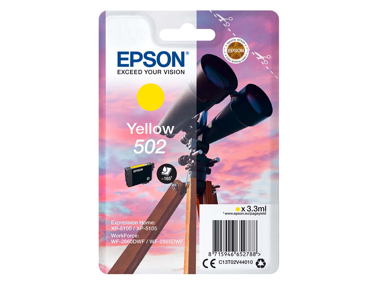 Epson Tintenpatrone T02V44/502 gelb