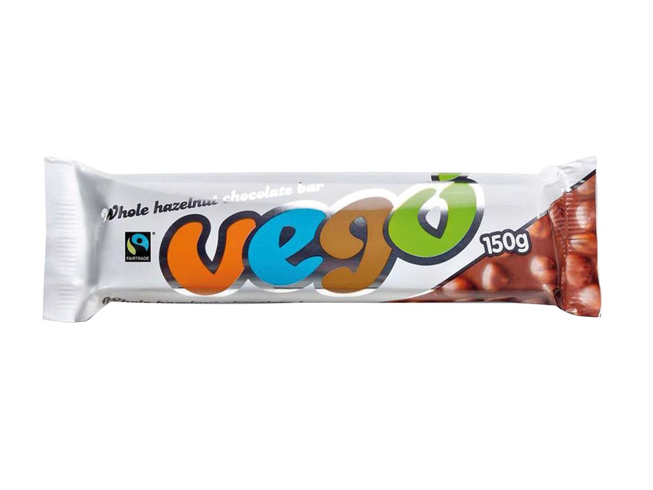 VEGO Veganer Bio-Schokoriegel mit ganzen Haselnüssen, 150 g