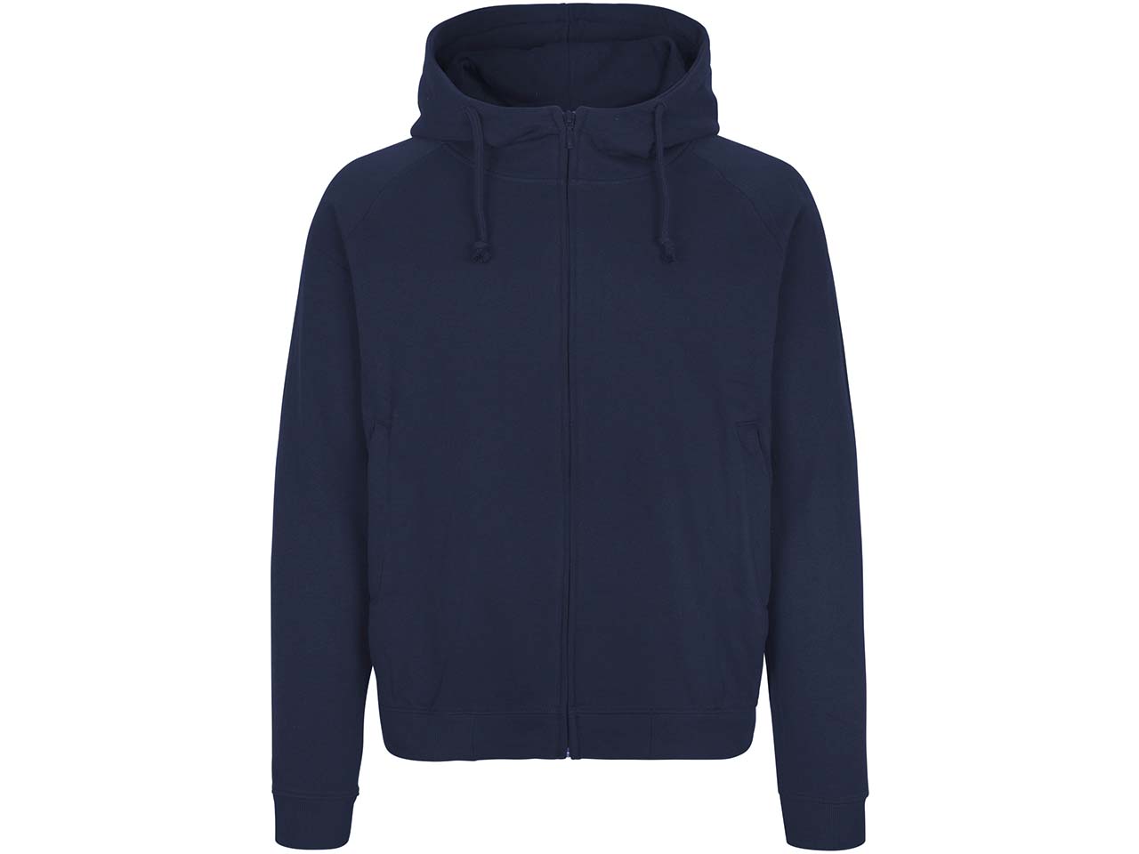 Neutral Bio-Unisex-Zip-Hoodie mit verstecktem Reißverschluss, navy, Gr. XL