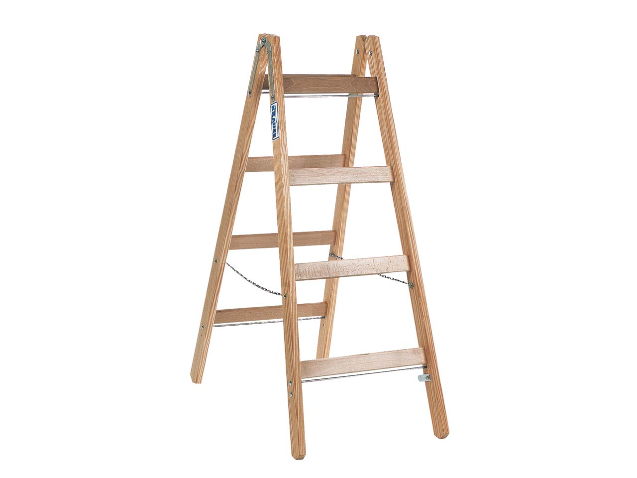 Klapp-Holzleiter 2x4 Sprossen