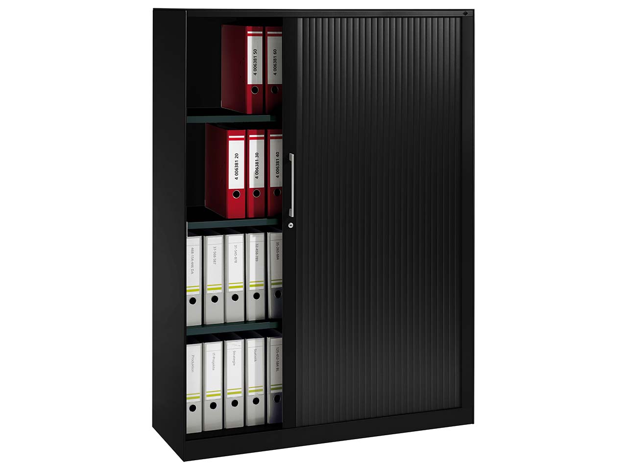 Rollladenschrank "CONTACT", Höhe 163,5 cm  (BxT) 120 x 43,5, schwarz