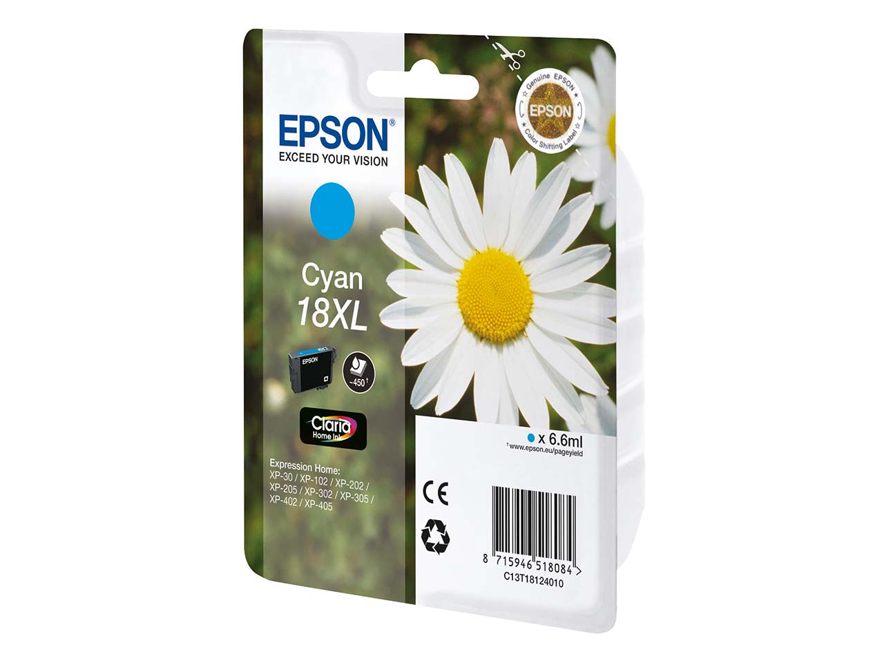 Epson Tintenpatrone 18 XL cyan