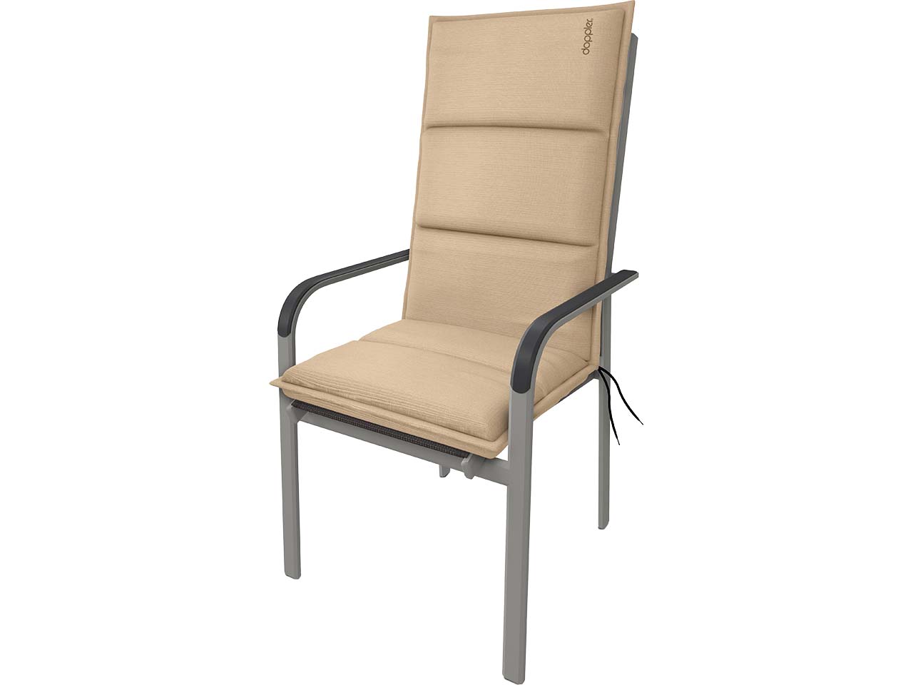 doppler Auflage "CITY" für Hochlehner, 6er-Pack, 119x48x6 cm, Polyester, sand