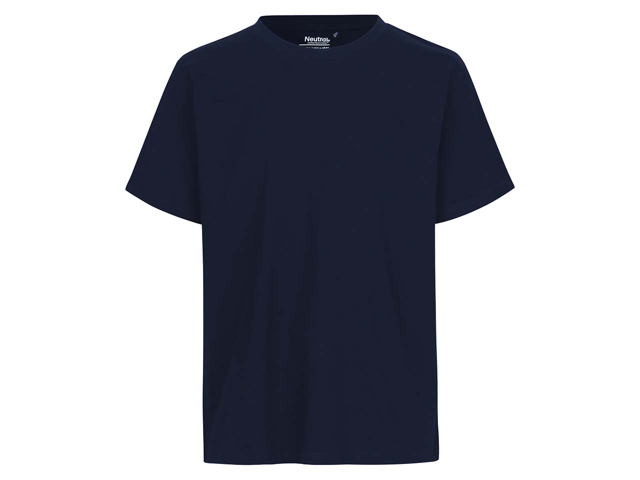 Neutral Bio-Unisex-T-Shirt mit Rundhalsausschnitt, navy, Gr. L