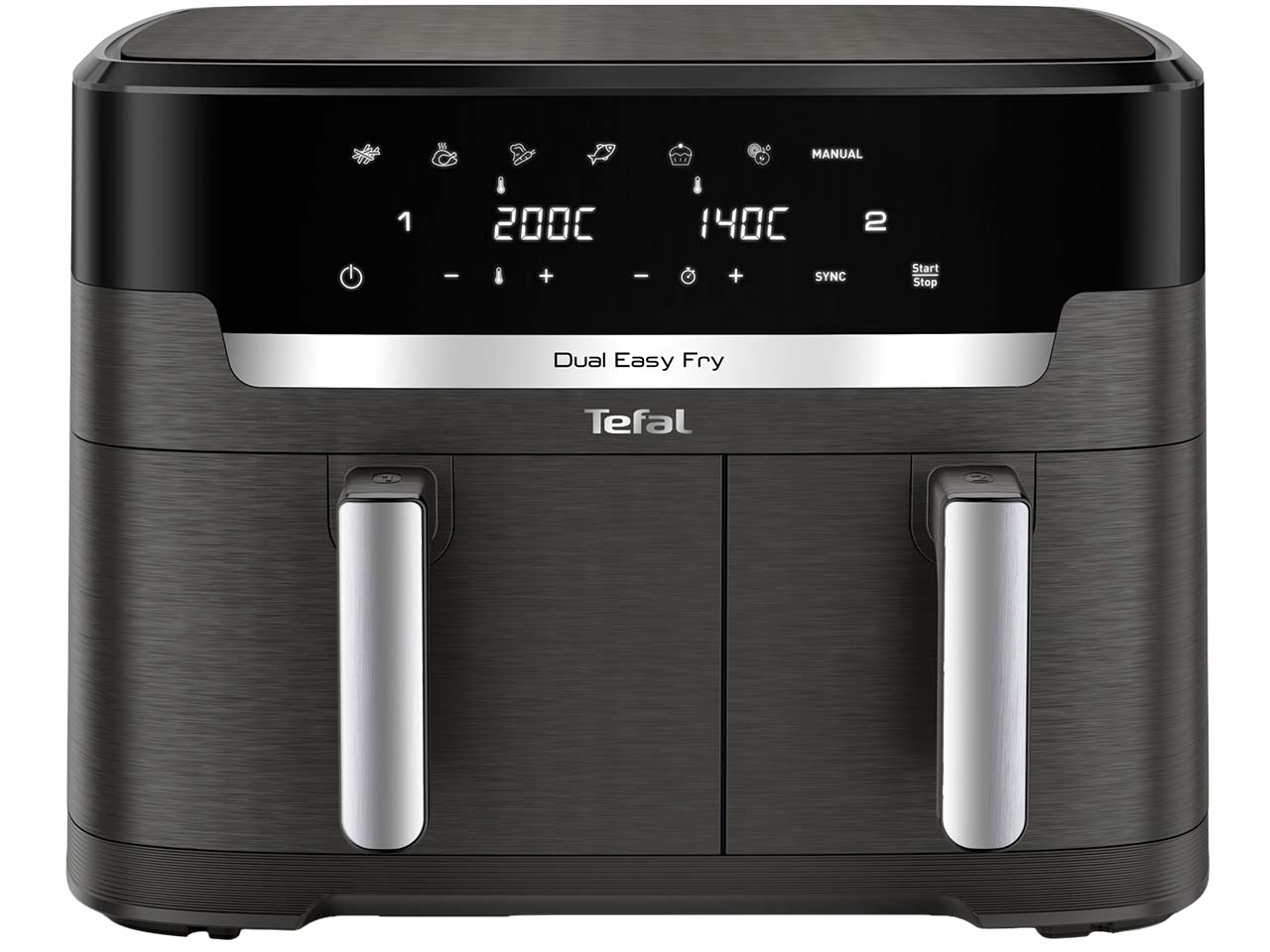 Tefal Heißluftfritteuse "Dual Easy Fry XXL EY942H" 11 l, anthrazit