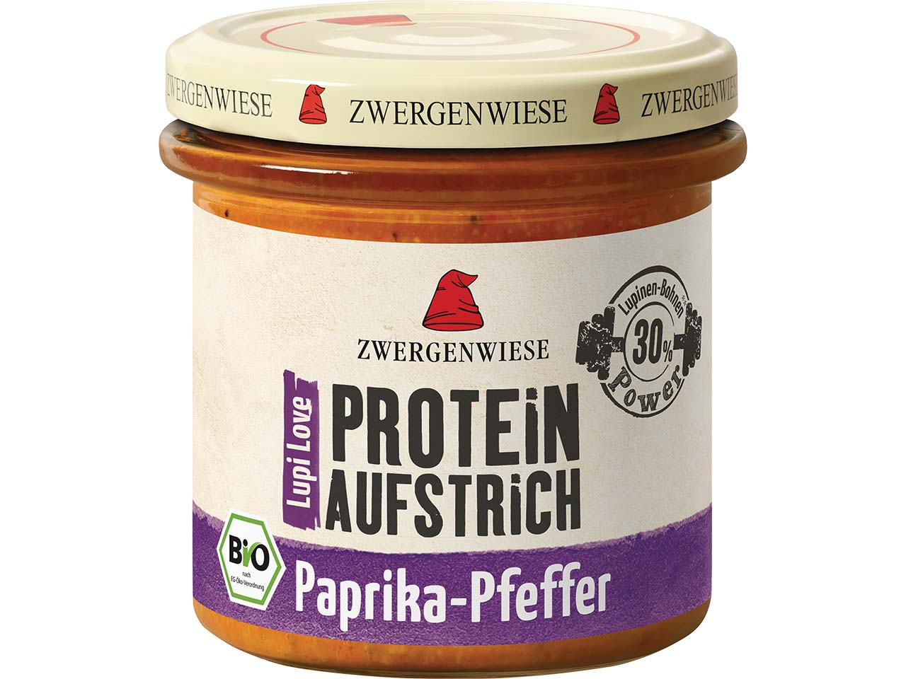 Zwergenwiese Bio-Brotaufstrich "LupiLove Protein Paprika-Pfeffer", 135 g
