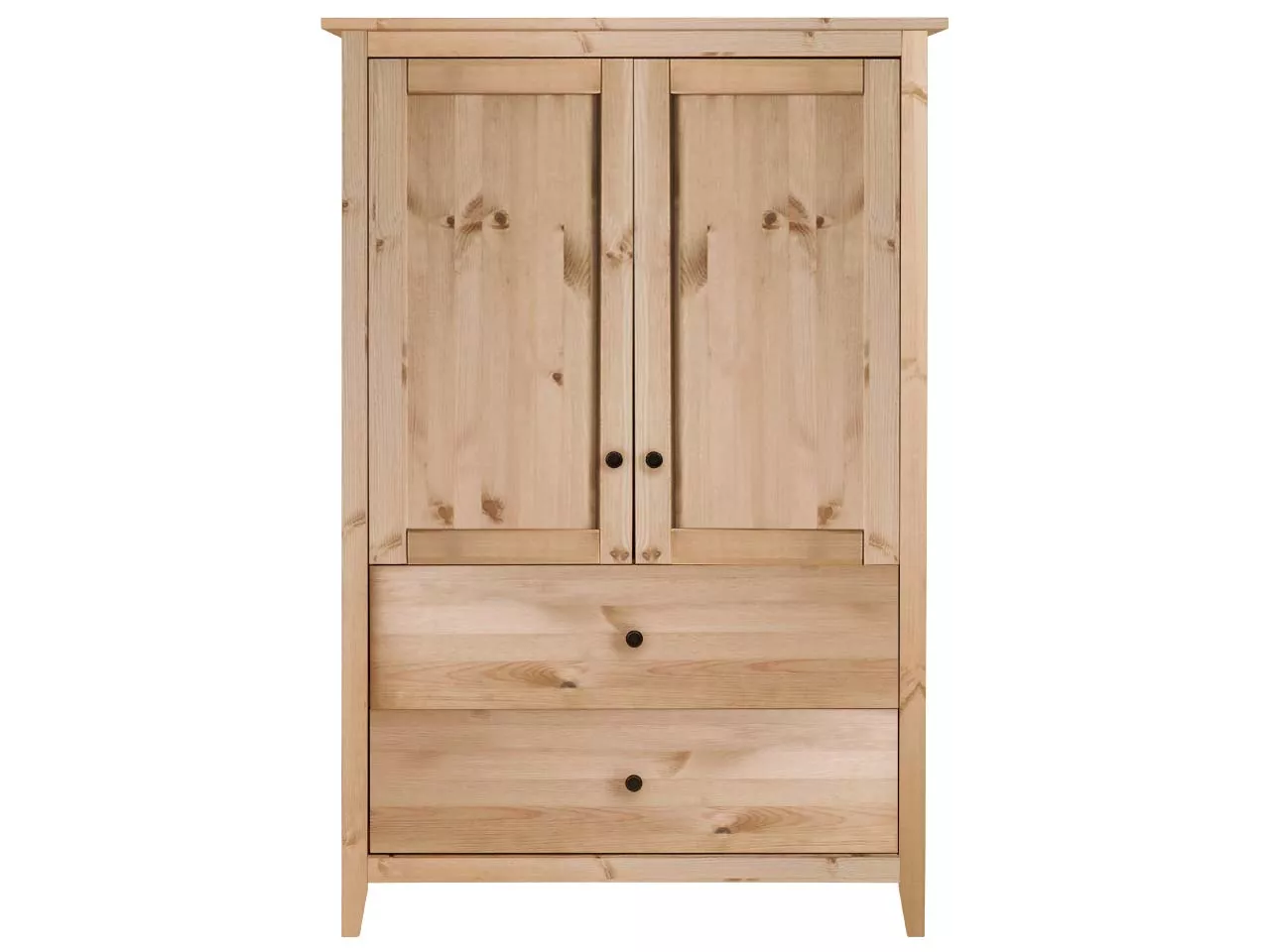 Highboard "Solvita" breit, 2 Holztüren, 2 SL, B 101 x T 40 cm x H 150 cm, Kiefer gelaugt