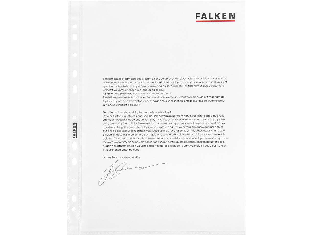 FALKEN Prospekthüllen genarbt, DIN A4, 45µ, 100 Stk.