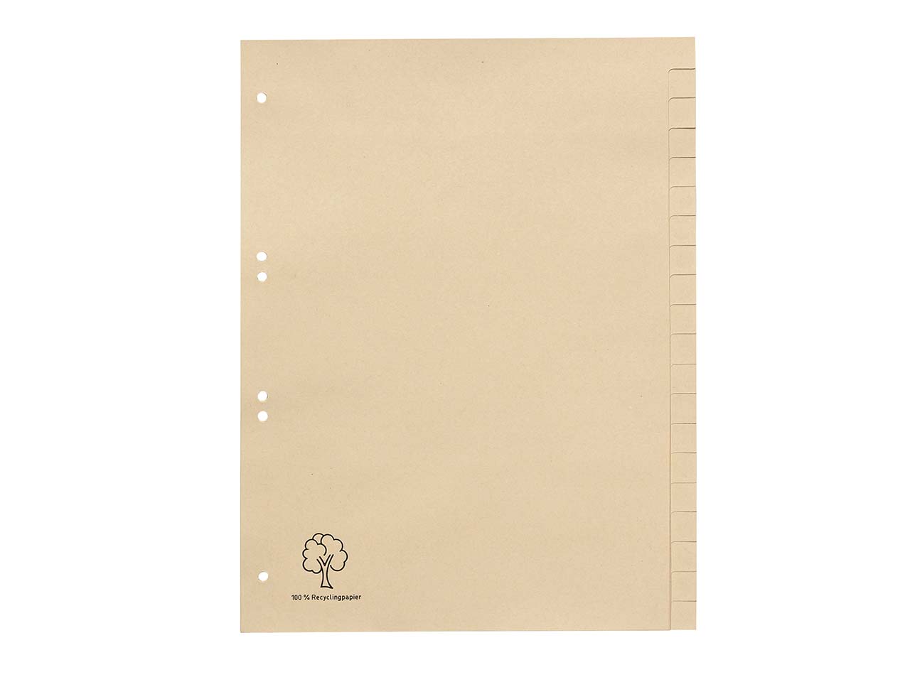 Register aus Tauenpapier, blanko,DIN A4, 20-teilig