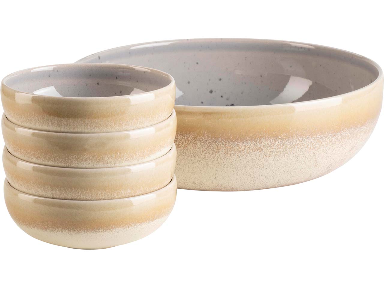 Mäser Schüssel Set 5-tlg. "Candy" Steinzeug, flieder