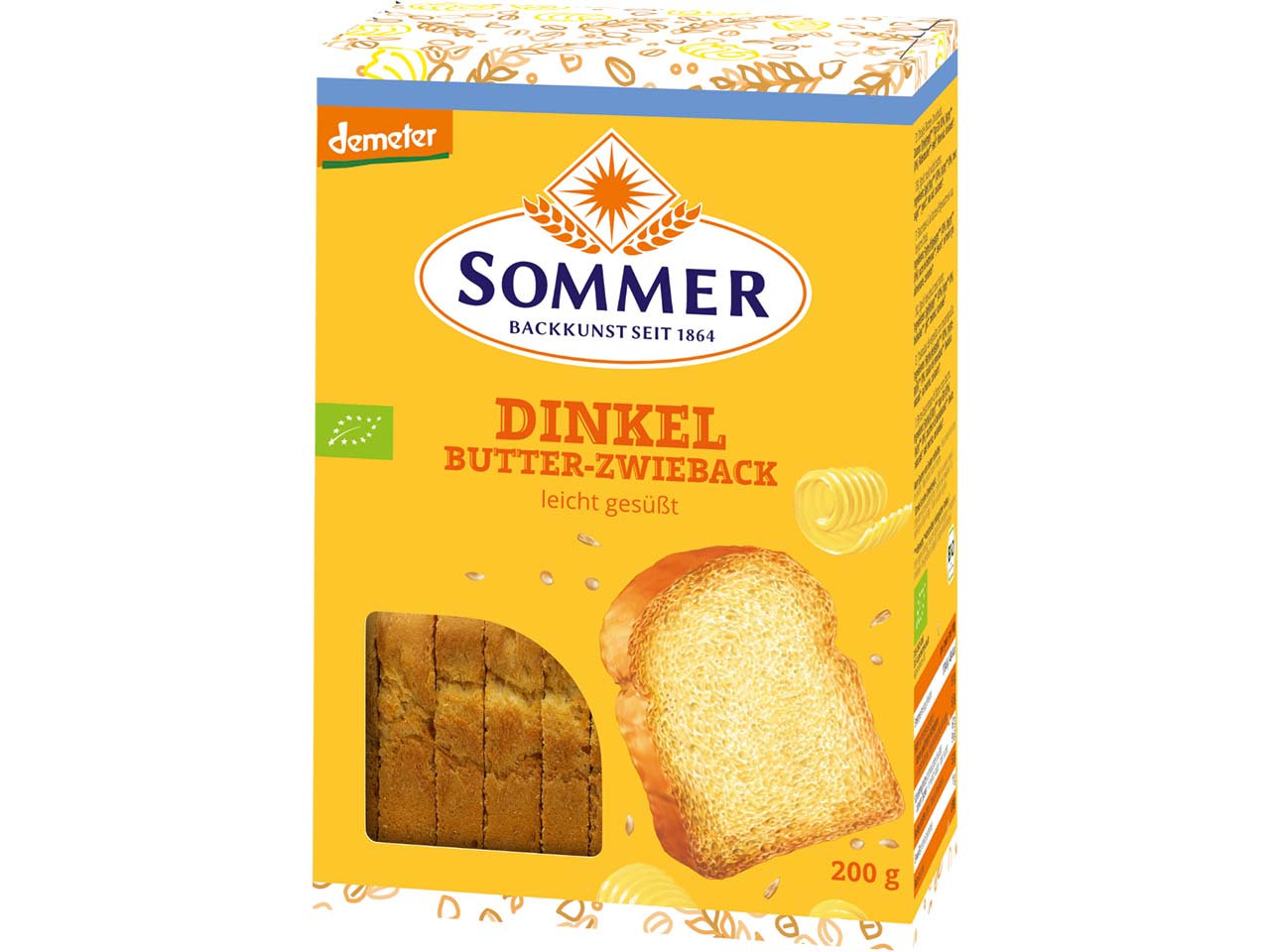 SOMMER Bio-Butter-Zwieback aus Dinkel, 200 g