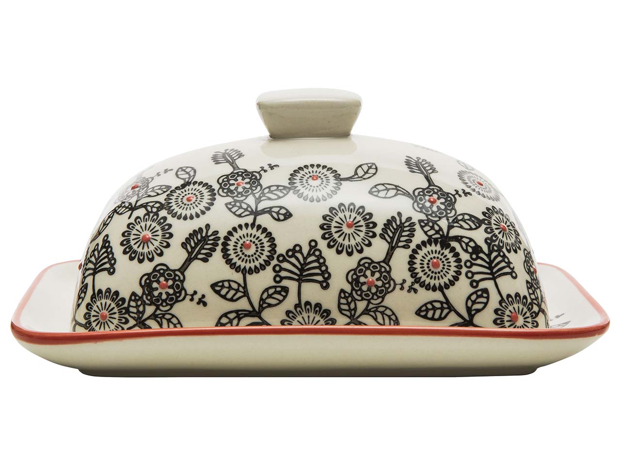 tranquillo Butterdose "FLORAL" aus Steinzeug