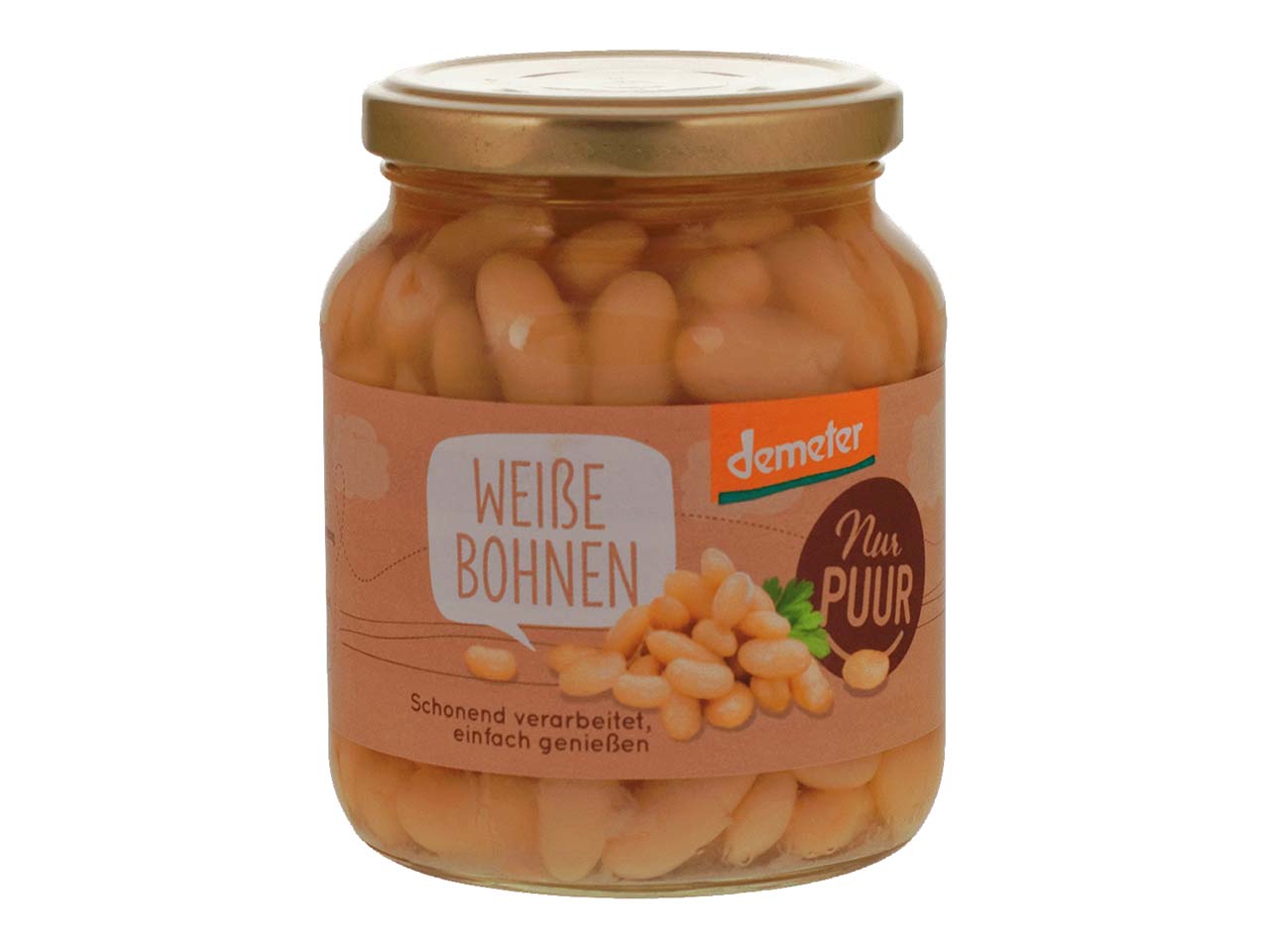 Nur PUUR Weiße Bio-Bohnen, demeter-zertifiziert, 350 g