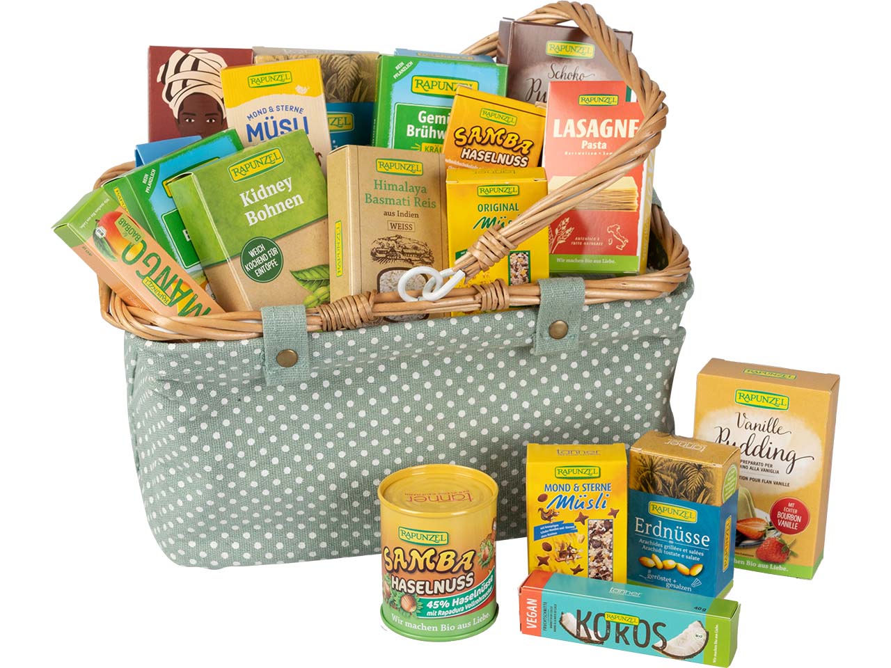 RAPUNZEL Einkaufskorb mit 29 Kaufladenartikel