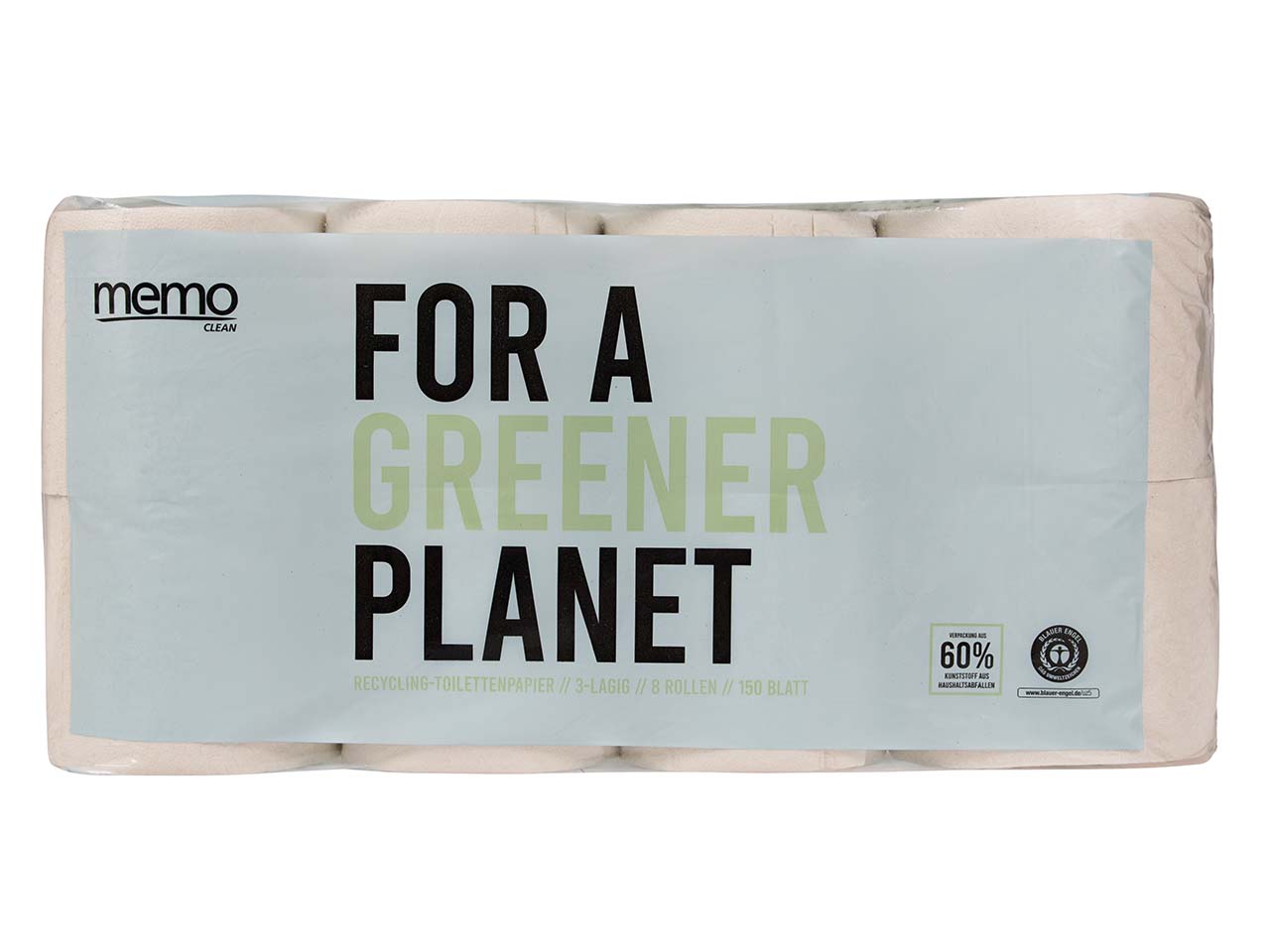 memo Toilettenpapier 3-lagig (150 Blatt), 8 Rollen