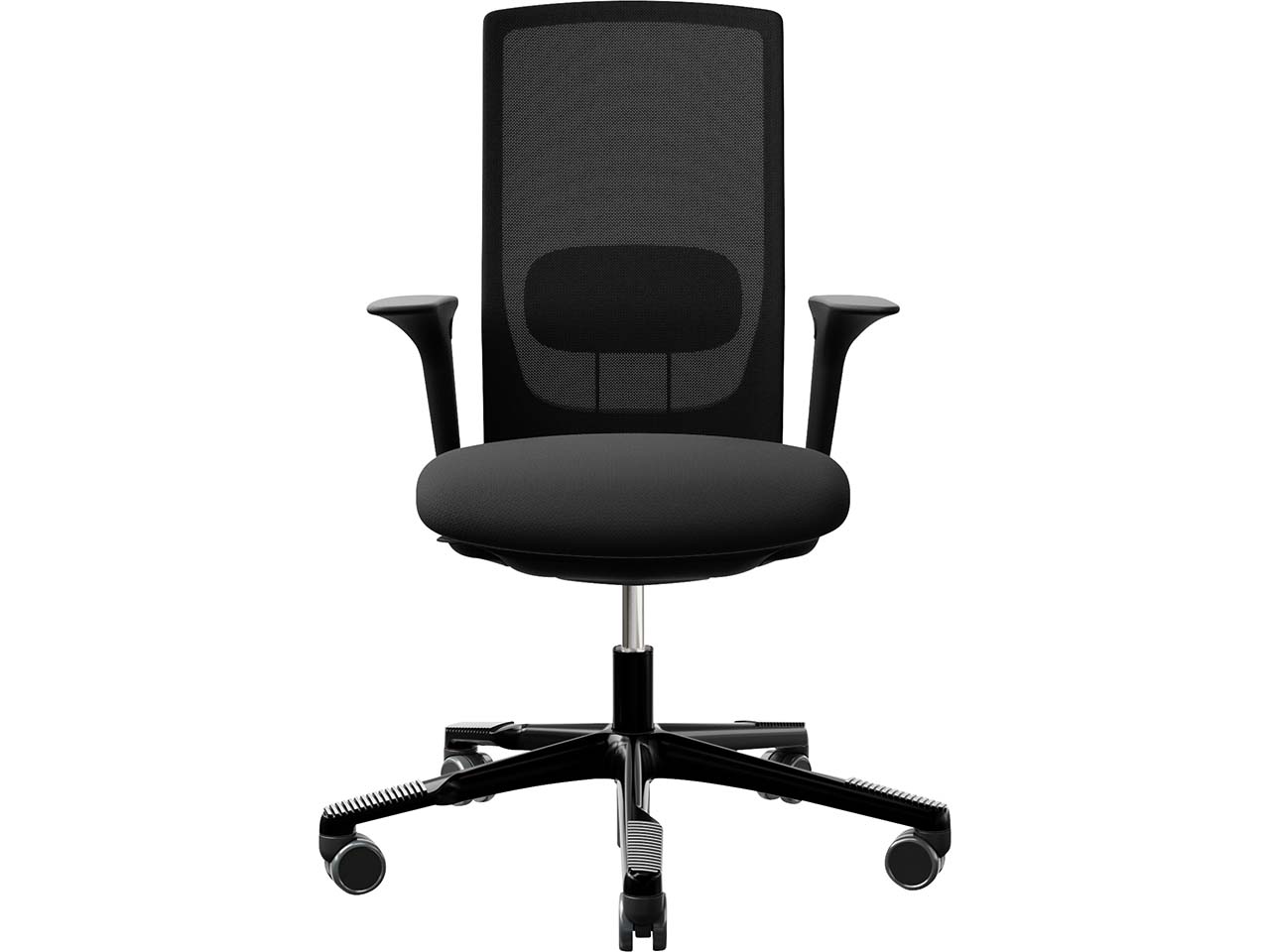 HAG Bürodrehstuhl "Futu mesh 1100-S" mit AL, Gestell: schwarz, Stoff: "FutuKnit" Night