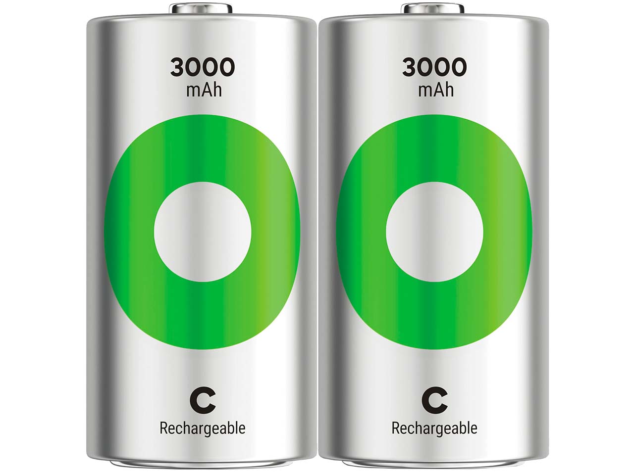 2er-Pack GP Battery Ready-to-use Akku "ReCyko" Baby C , 1,2 V, 3.000 mAh