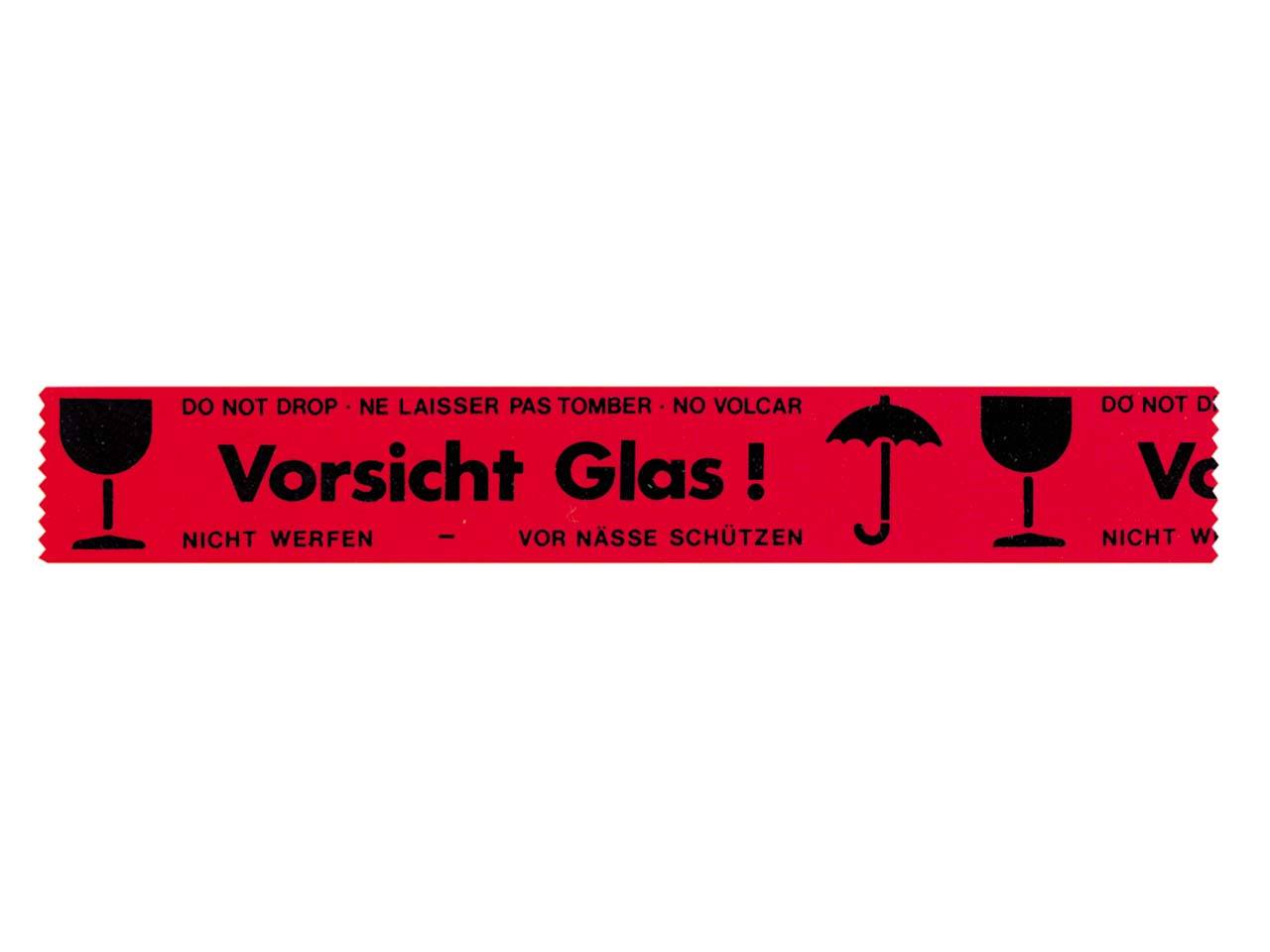 PP-Band "Vorsicht Glas"