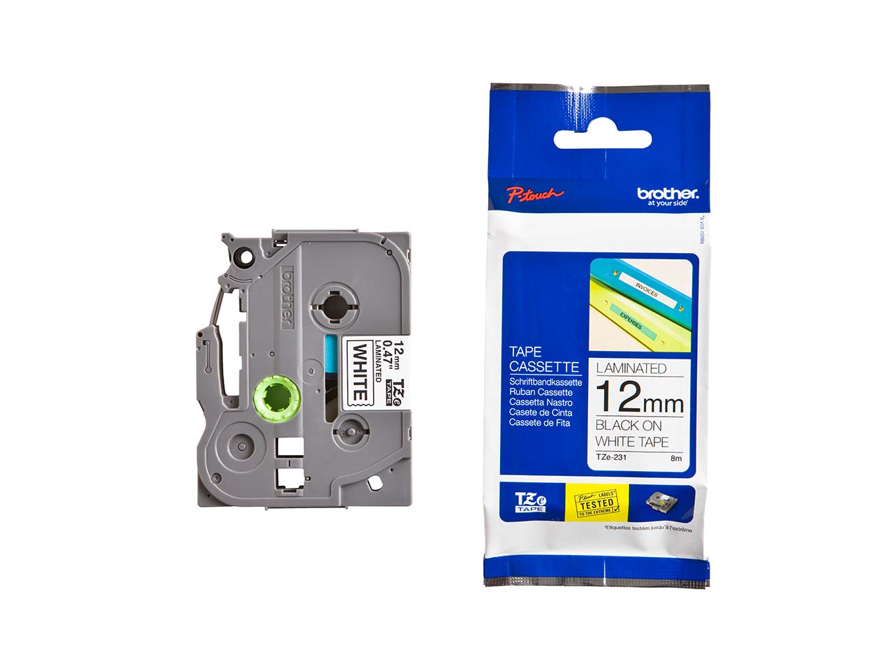 P-Touch Beschriftungsband 'TZe 231' weiß/schwarz
