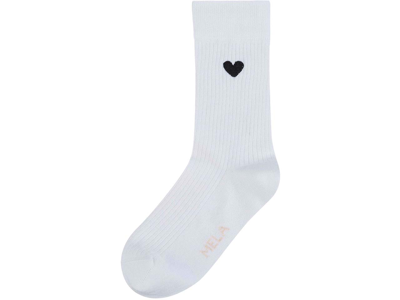 MELA Bio-Socken "Black Heart", gerippt, Gr. 39/42