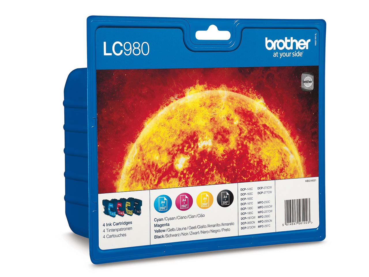 Brother 4er Set Tintenpatronen LC-980BK/C/M/Y schwarz, cyan, magenta, gelb