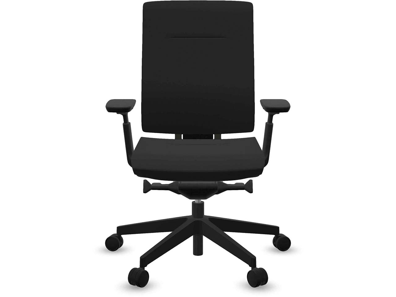 Profim Bürodrehstuhl "XENON" mit Armlehnen, Gestell: schwarz, Stoff: schwarz