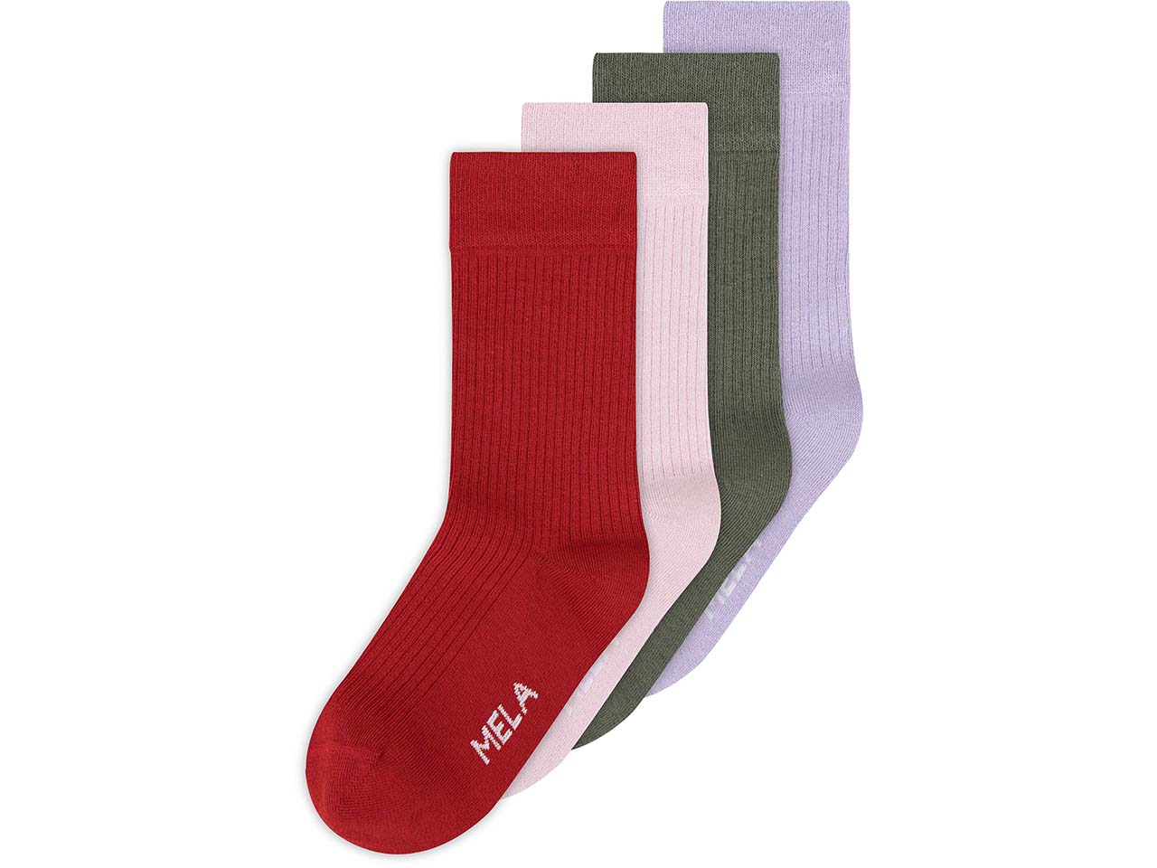 MELA 4er-Pack Bio-Socken 'Ripped', mix spring blossom, Gr. 35/38