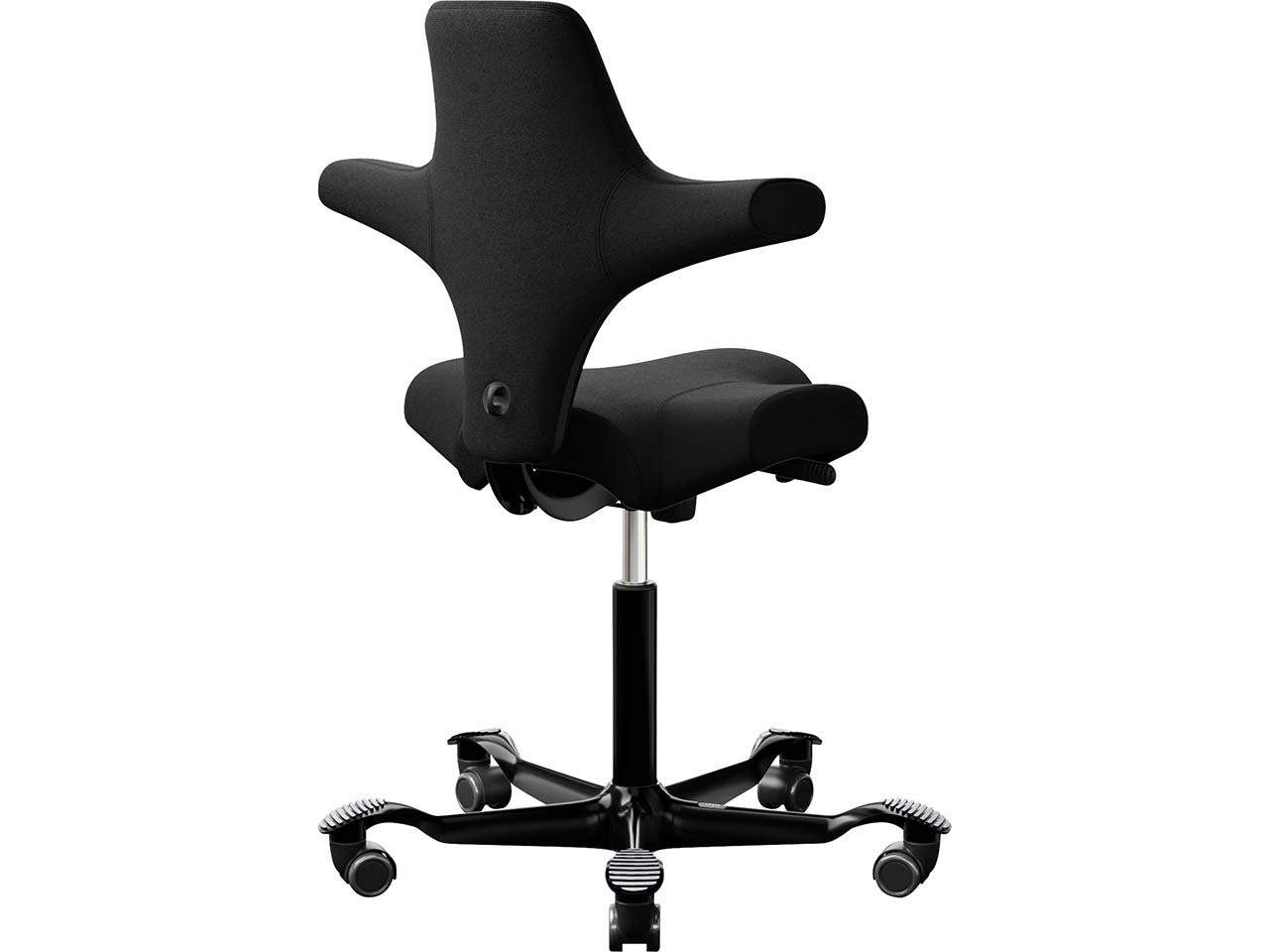HAG Bürodrehstuhl "Capisco 8106" GF 200 mm, Gestell: schwarz, Stoff: "Cura" black