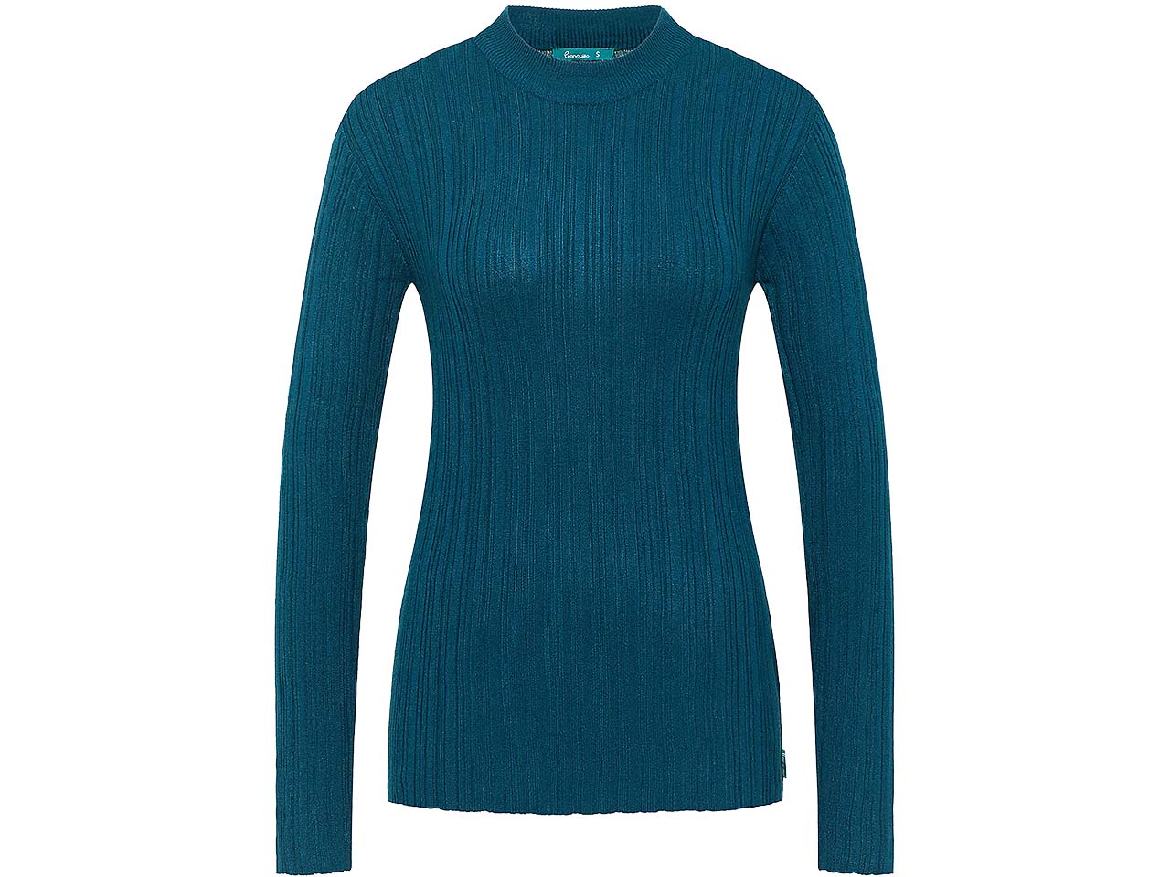 tranquillo Damen-Langarmshirt mit Struktur, bermuda blue, Gr. M