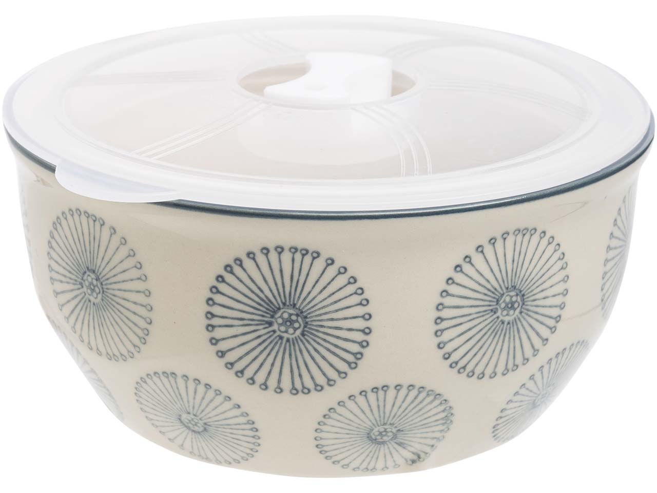 tranquillo Schüssel "ART DECO" mit Deckel, 400 ml, blau