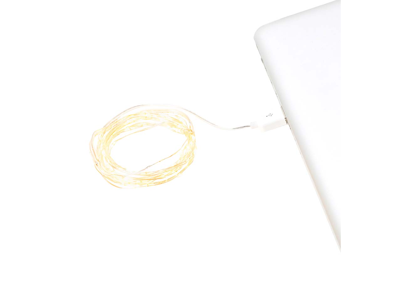 Konstsmide Micro LED-Lichterkette, USB-Anschluss, 50 Dioden bernsteinfarben