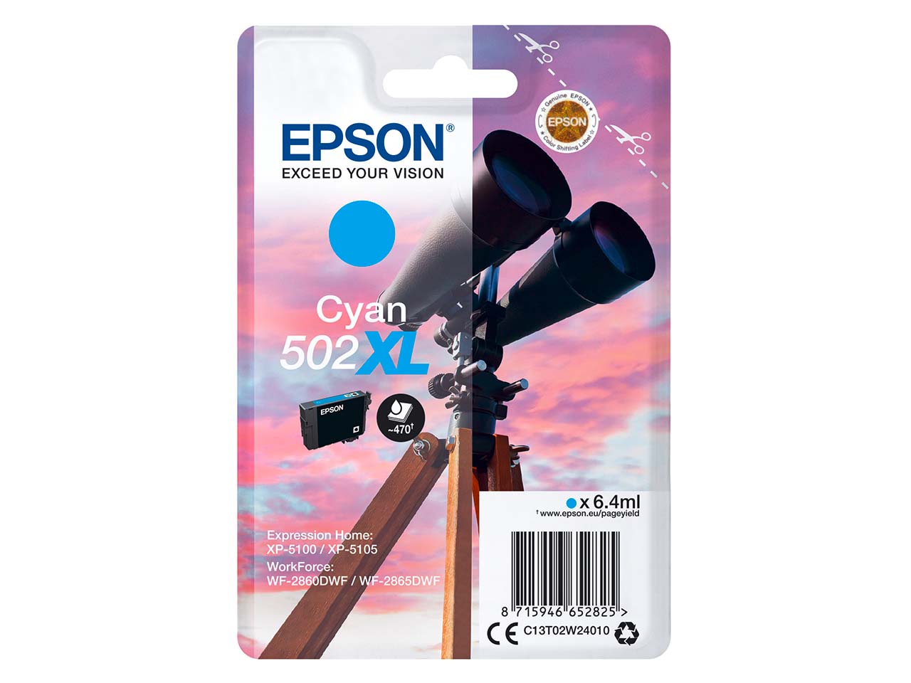 Epson Tintenpatrone T02W24XL/ 502XL cyan