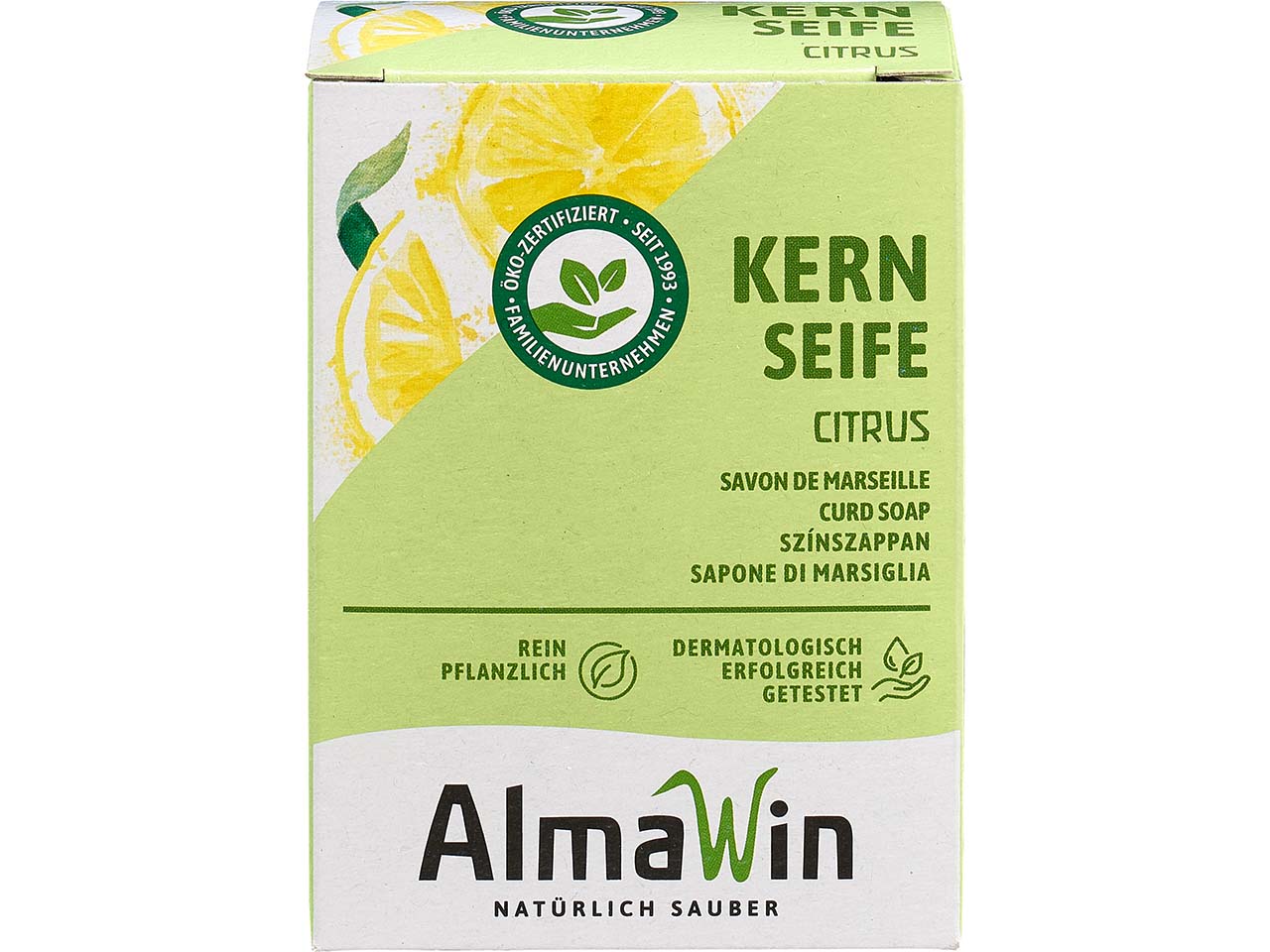 AlmaWin Kernseife "Citrus" Stück, 100 g