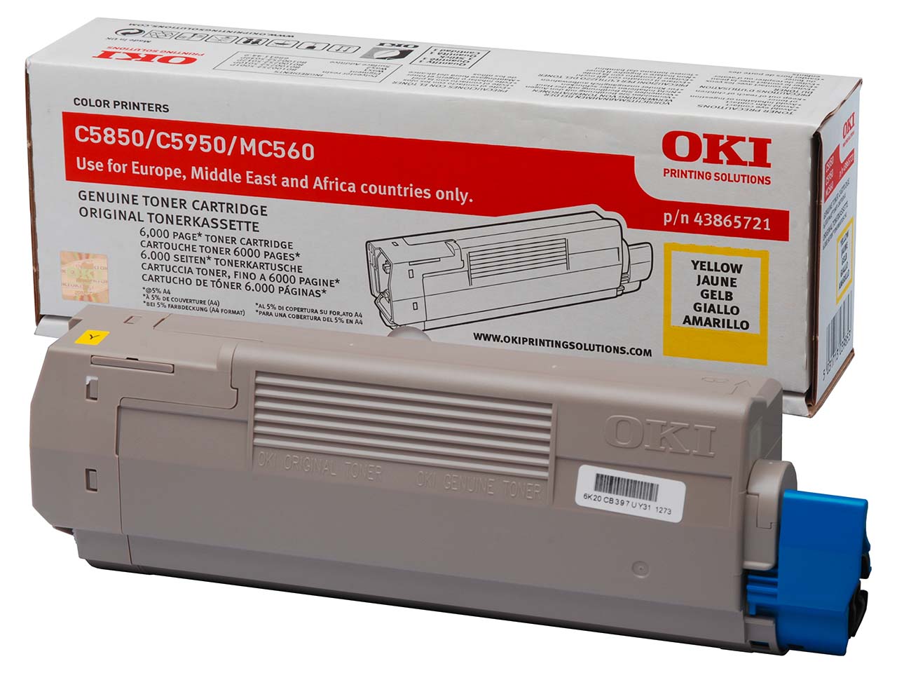 Oki Toner 43865721 gelb